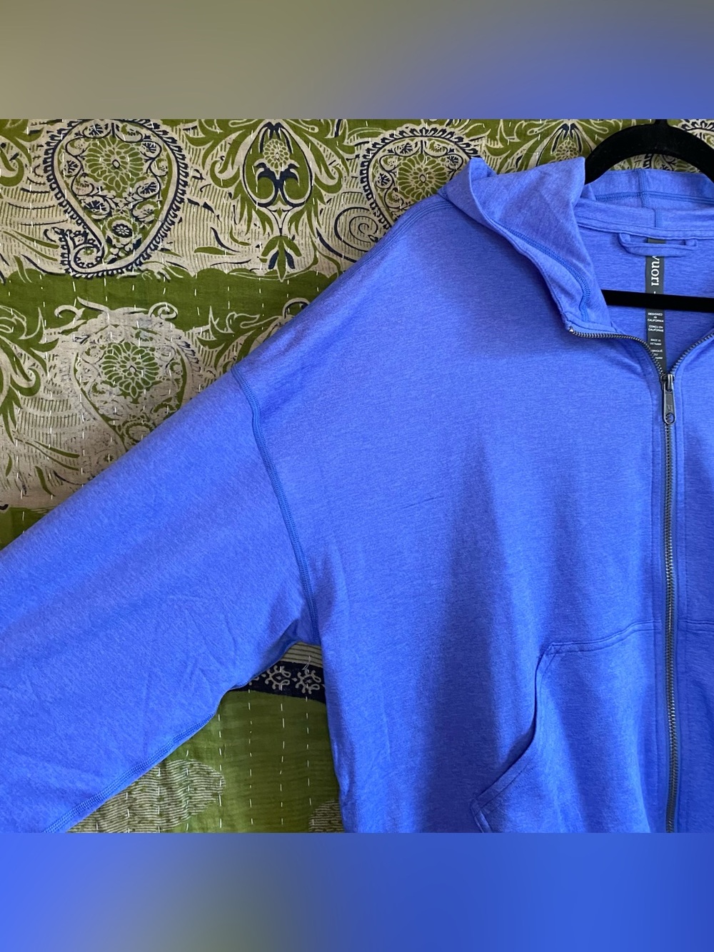 NWT Vuori Bright Iris Heather Halo Modern Full Zip Hoodie Large Top Rated - Picture 8 of 15